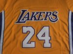 NBA 24 Bryant Lakers Maillot manche courte jaune